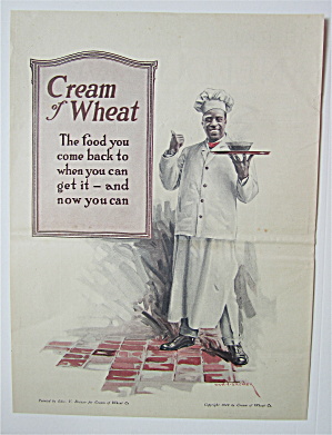 1918 Cream Of Wheat Cereal With The Cream Of Wheat Man