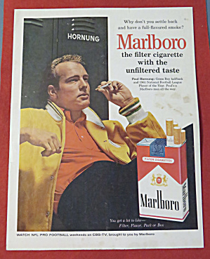 1962 Marlboro Cigarettes With Paul Hornung