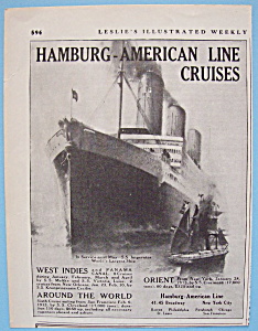Vintage Ad: 1912 Hamburg - American Line Cruises