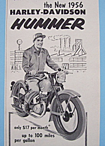 1955 Harley-davidson Hummer With Man On Motorcycle