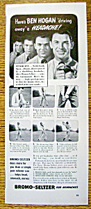 Vintage Ad: 1940 Bromo-seltzer With Ben Hogan