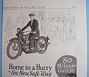 1926 Harley-davidson Single Motorcycle With Man
