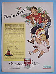 1945 Carnation Milk With Three Children Playing