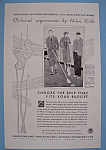 Vintage Ad: 1931 White Star Line By Helen Wills