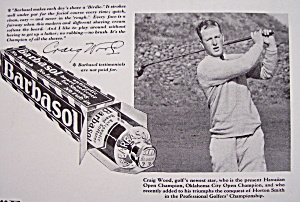 Vintage Ad: 1930 Barbasol With Craig Wood