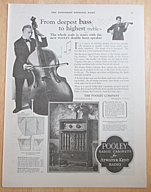 1927 Pooley Radio Cabinets With Man Playing Cello