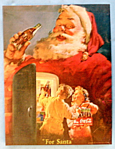 1950 Coca Cola With Santa Claus & Children