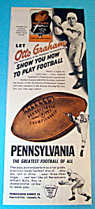 Vintage Ad: 1948 Pennsylvania Football /w Otto Graham
