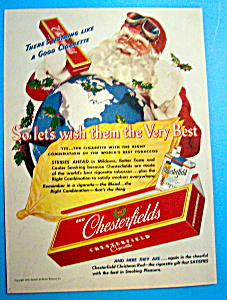 1943 Chesterfield Cigarettes With Santa Claus