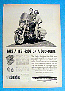 1964 Harley-davidson Duo Glide Motorcycle With Couple