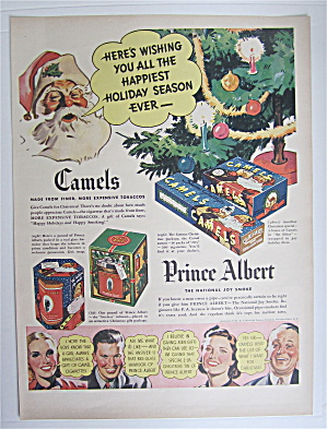 1937 Camel Cigarettes & Prince Albert With Santa Claus