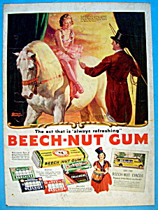 1937 Beech Nut Gum W/ringling Bros By Frederic Stanley