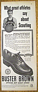 Vintage Ad: 1950 Buster Brown Shoes W/bob Davies