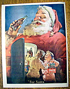 Vintage Ad: 1950 Coca Cola With Santa Claus