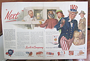 1945 Swift & Company With Uncle Sam Looking At Watch