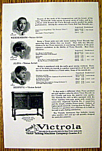 1923 Victrola Talking Machine With Heifetz, Alda & More