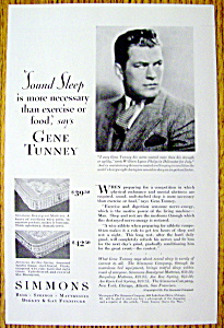 1929 Simmons Mattress With Gene Tunney