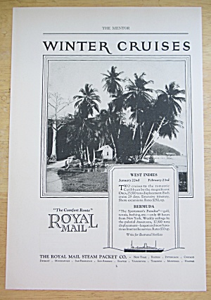 1924 Royal Mail Steam Packet With Winter Cruises