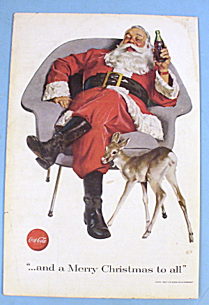 1956 Coca Cola (Coke) With Santa And Deer