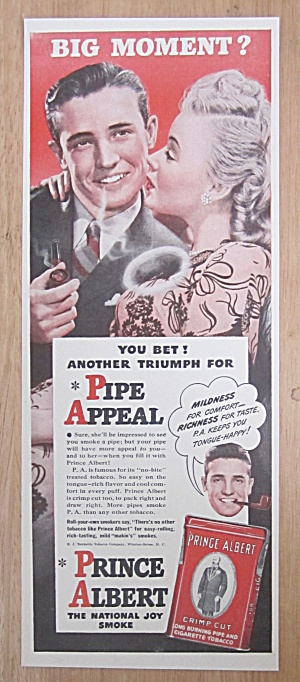 1946 Prince Albert Pipe Tobacco With Man & Woman
