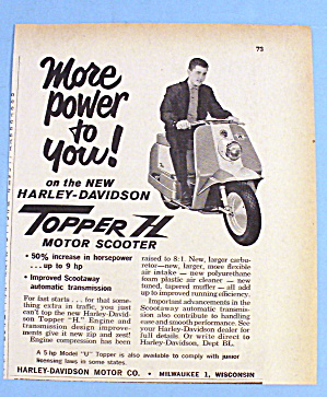 1961 Harley Davidson Topper H Motor Scooter W/man
