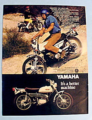 1969 Yamaha 125 Single Enduro W/ Man On Bike