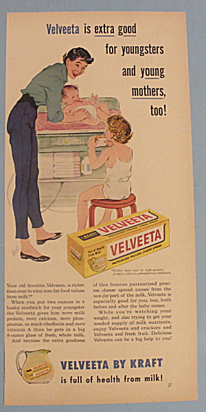 1958 Velveeta Cheese Spread With Mom And Kids