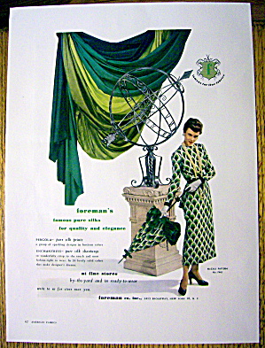 1948 Foreman Fabric W/ Matching Dress And Umbrella