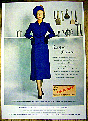 1948 Unidure W/ Woman In Blue Dress