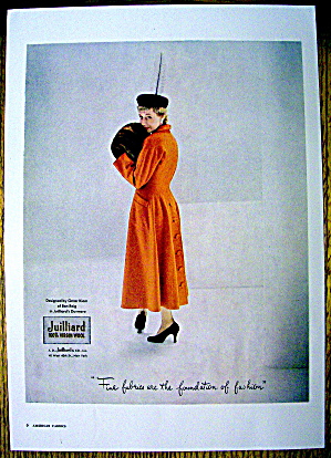 1948 Juilliard Wool W/woman In Omar Kiam Design