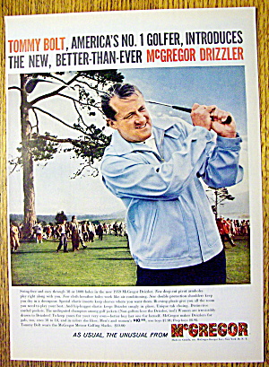 1959 Mcgregor Drizzler Coat With Golfer Tommy Bolt