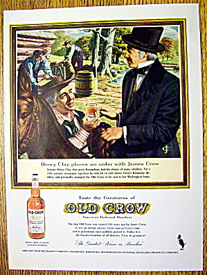 1959 Old Crow Whiskey With Henry Clay & James Crow