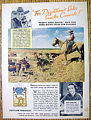 1937 Camel Cigarettes With Fred Mcdaniel