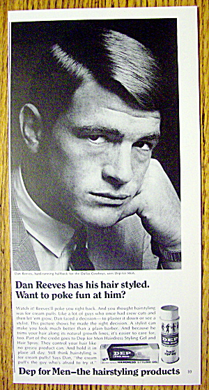 1968 Dep For Men With Dallas Cowboys' Dan Reeves