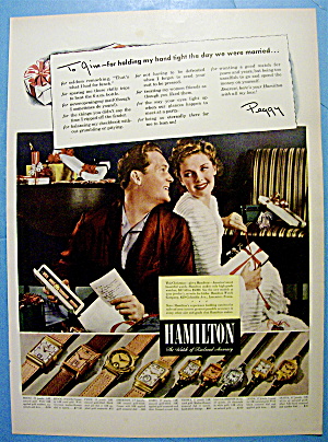 1940 Hamilton Watch With Couple Opening Gifts