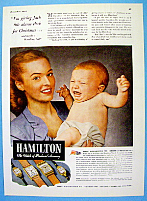1945 Hamilton Watch With Woman & Crying Baby