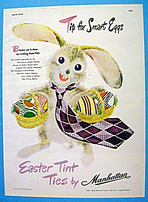 1947 Manhattan Tint Ties With Easter Bunny