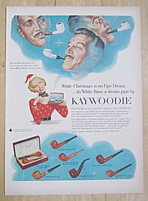 1953 Kaywoodie Pipe With Woman Holding Pipe & Smiling