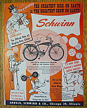 1953 Schwinn Bike With Ringling Brother's Circus