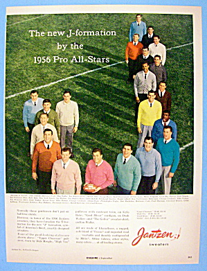 1956 Jantzen Sweaters With Football Pro All Stars