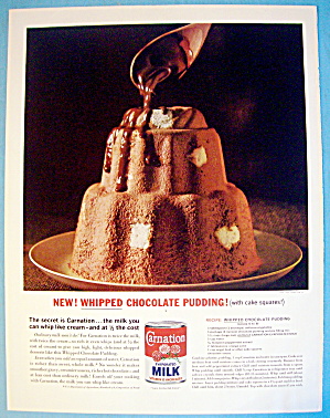 1963 Carnation Milk With Whipped Chocolate Pudding