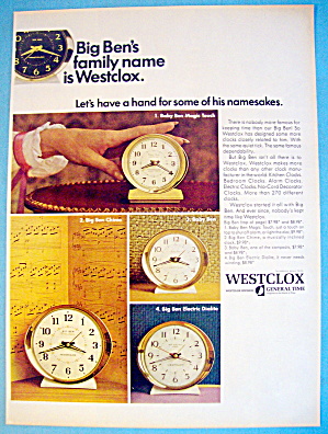 1967 Westclox With Big Ben & Baby Ben Clocks