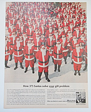 1963 Bulova Watch With 375 Santas