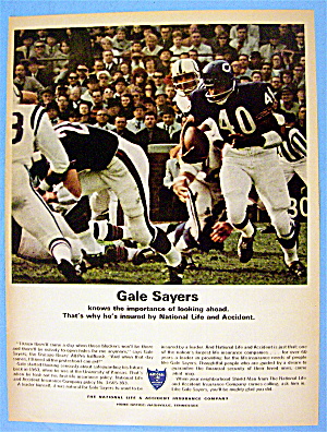 1967 National Life & Accident Insurance W/ Gale Sayers