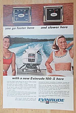1966 Evinrude Outboards With Women On A Boat