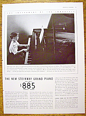 1936 Steinway Grand Piano W/ Boy Playing Piano