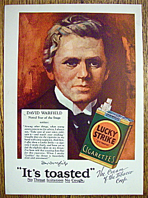 1928 Lucky Strike Cigarettes With David Warfield
