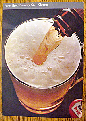 1966 Peter Hand Brewery With Glass Of Beer