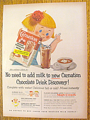 1955 Carnation Drink Mix With Little Girl