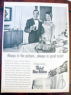 1962 Pabst Blue Ribbon Beer With Couple